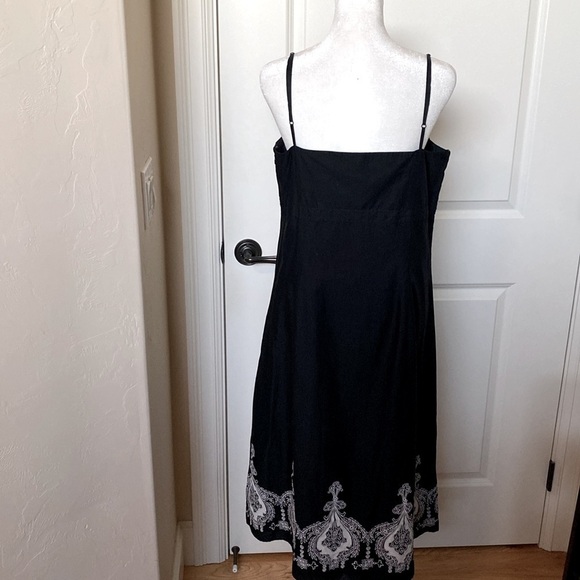 NWT ANN TAYLOR LOFT Black Embroidered Midi Dress Women’s - Ballet Core Sz 12 Y2K - Picture 3 of 11